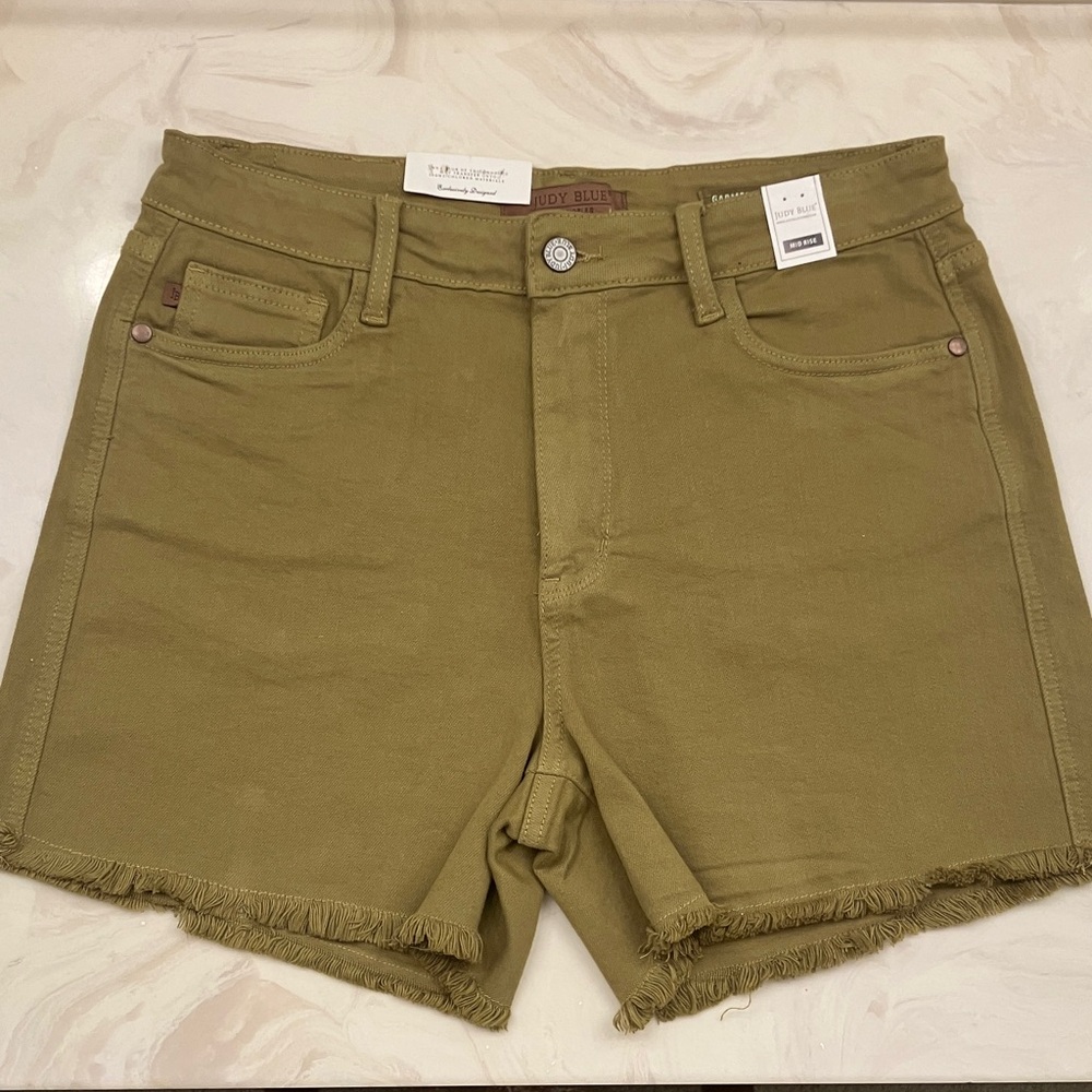 Judy Blue Olive Jean Shorts